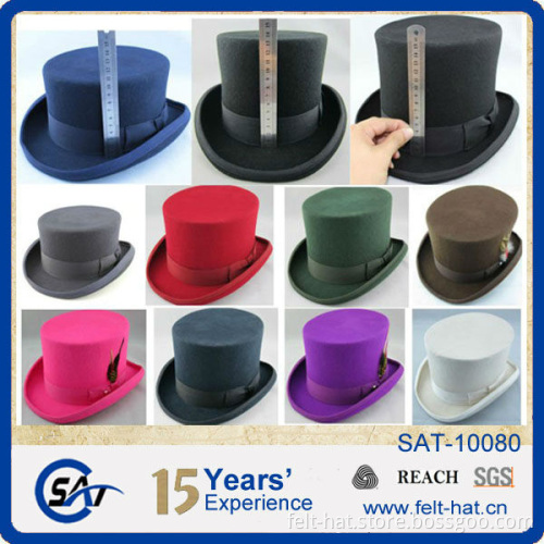 MENS 100% WOOL FELT TOP HAT